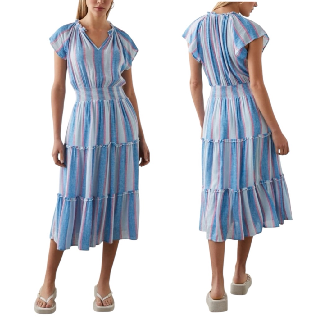 Rails Amellia Kona Stripe Midi Dress. Size Small